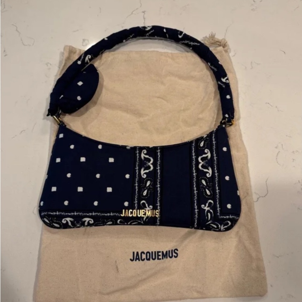 Jacquemus Blue bandana print shoulder Bag